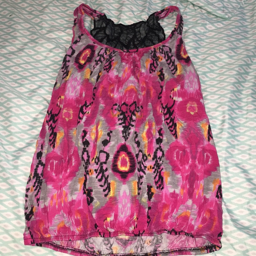 F21 Pink Patterned Blouse